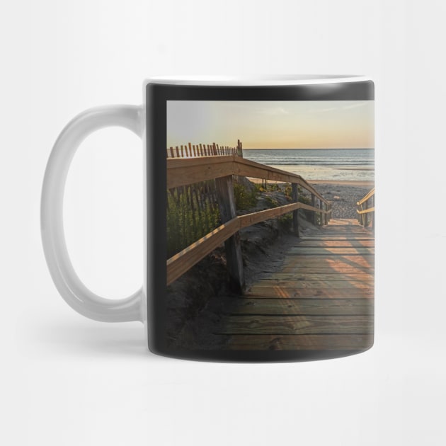 Sunrise at Ogunquit Beach Maine Ogunquit Beach Footbridge by WayneOxfordPh